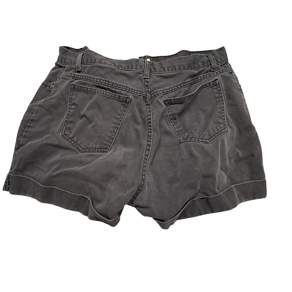 Denim Republic Denim Shorts‎ High Waist Cuffed Black Vintage Mom Size 15